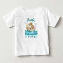 Noah's ark födelsedag Namn shirt