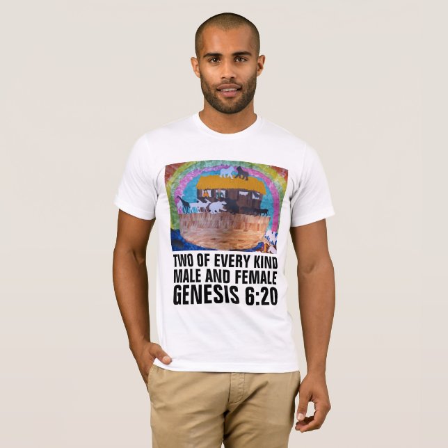 NOAH'S ARK GENDERS CHRISTIAN T-SHIRT (Hel framsida)