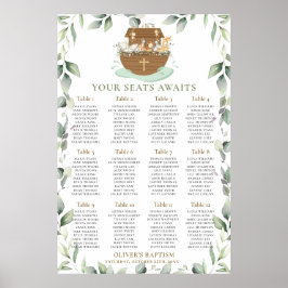 Noahs Ark Greenery Baptism Sittdiagram Poster