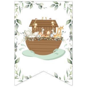 Noahs Ark Greenery Gender Neutral Baby Shower  Vimplar