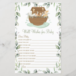 Noahs Ark Greenery well Önskemål för Baby