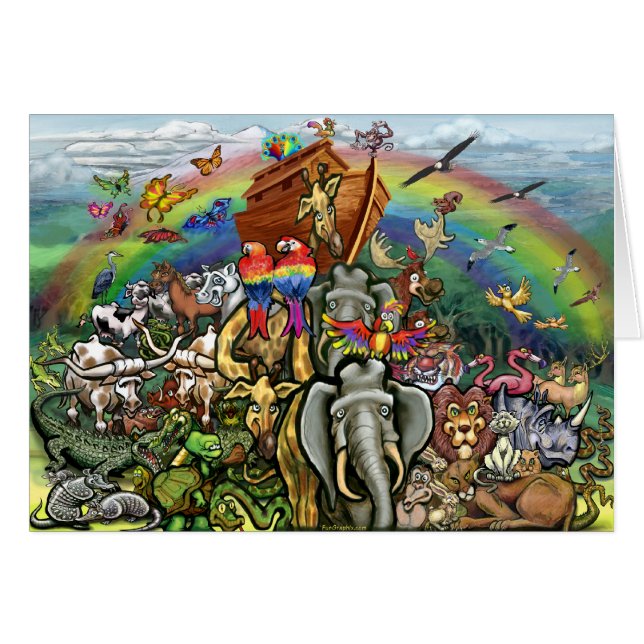 Noahs Ark Hälsningskort (Framsidan Horizontal)