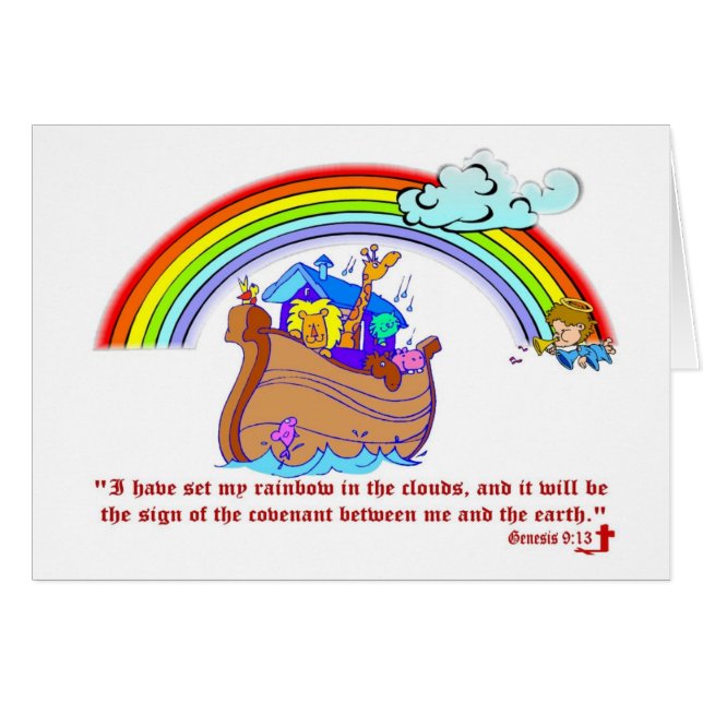 Noahs ark hälsningskort (Framsidan Horizontal)