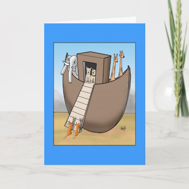 Noahs Ark - Inga katter tillåtna Kort (Framsida)