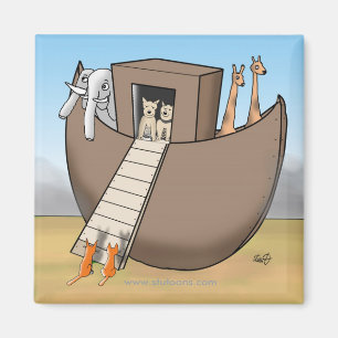 Noahs ark - inga tillåtna katter magnet