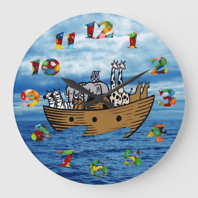 Noahs Ark - Jelly Bean Numerals Stor Klocka (Framsida)
