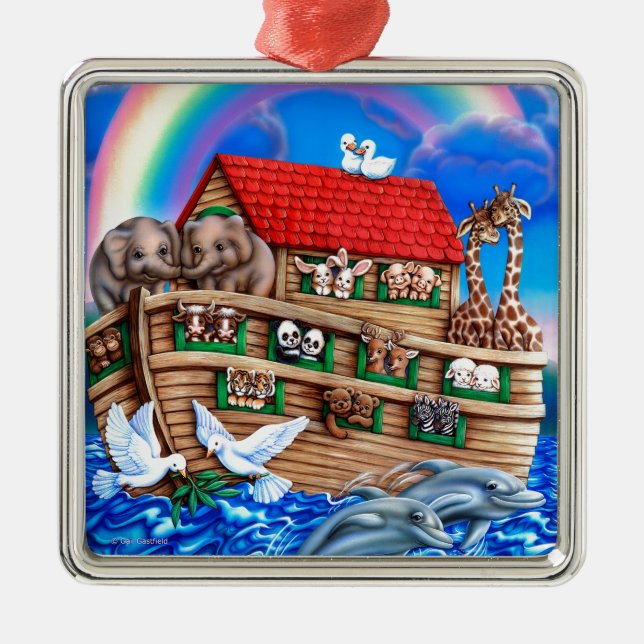 Noahs ark julgransprydnad metall (Framsidan)