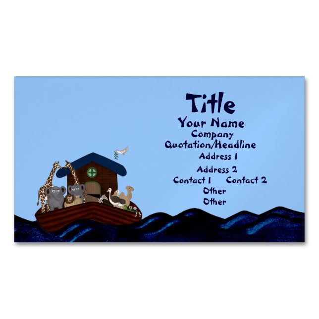 Noahs Ark Magnetiska Visitkort (Framsida)