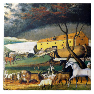 Noahs Ark, målning av Edward Hicks Kakelplatta