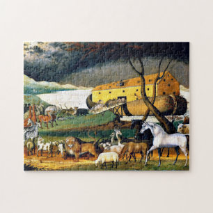Noahs Ark, målning av Edward Hicks Pussel