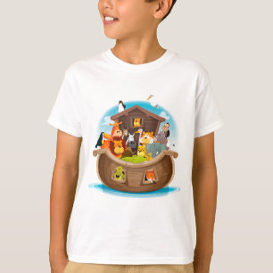 Noahs ark med djungeldjur t shirt