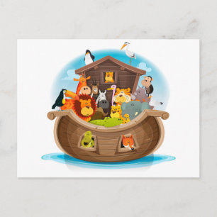 Noahs Ark med jungeldjur Vykort