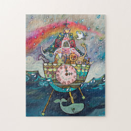 Noahs Ark med Rainbow Puzzle Pussel