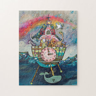 Noahs Ark med Rainbow Puzzle Pussel
