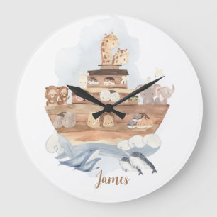 Noahs Ark Noahs Ark Clock Stor Klocka