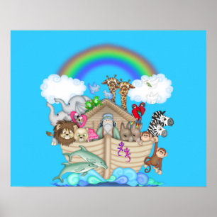 NOAHS ARK NURSERY DEKORATION Poster