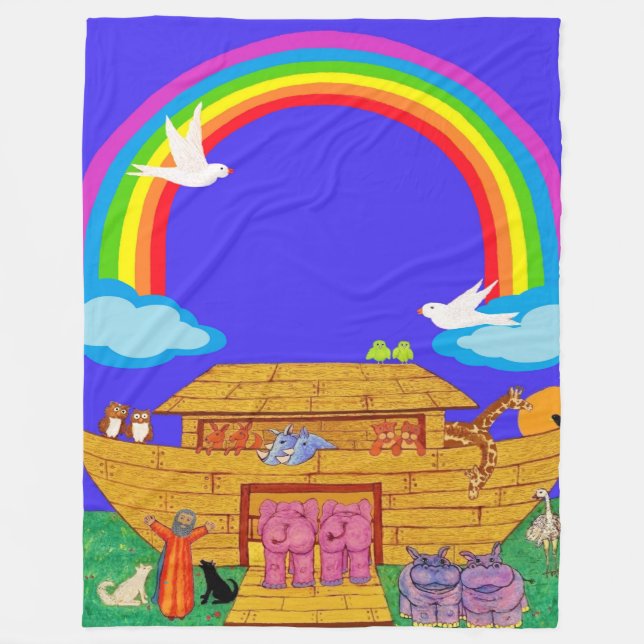 Noahs Ark, Nursery/Kids Rainbow Ark Blanket Fleecefilt (Framsidan)