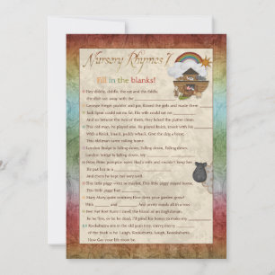 Noahs Ark Nursery Rhyme Baby Shower Games