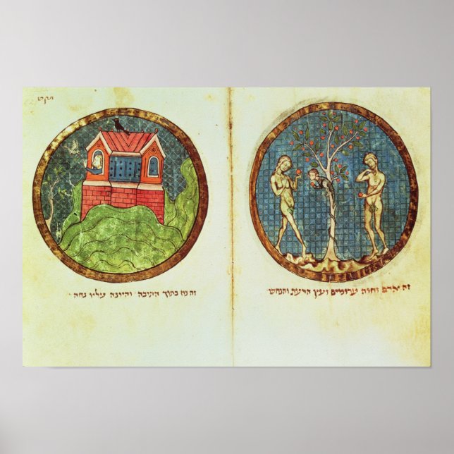 Noahs Ark och Adam och Kväll Poster (Framsidan)