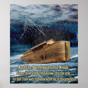 Noah's ark och prayer art poster