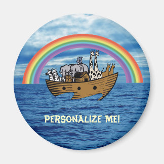 Noahs Ark och regnbåge Magnet