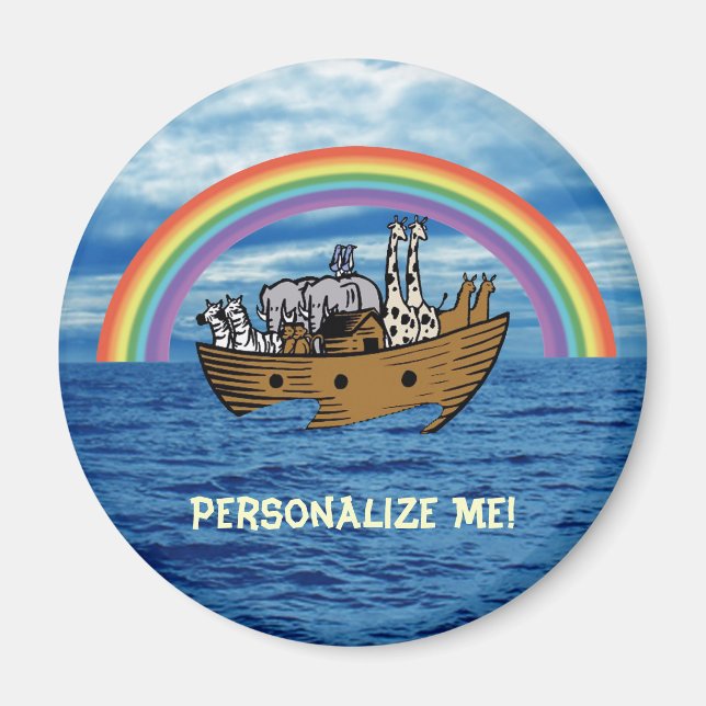 Noahs Ark och regnbåge Magnet (Framsidan)