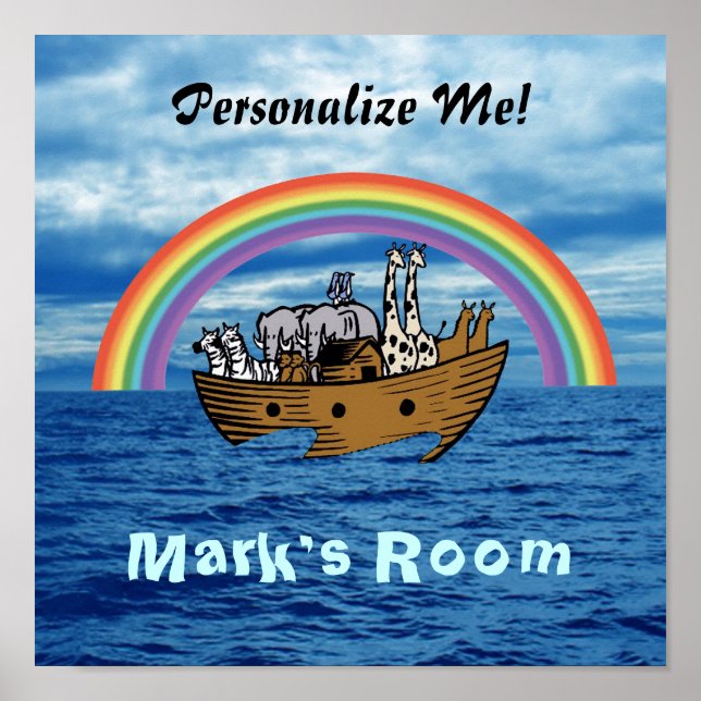 Noahs Ark och regnbåge Poster (Framsidan)
