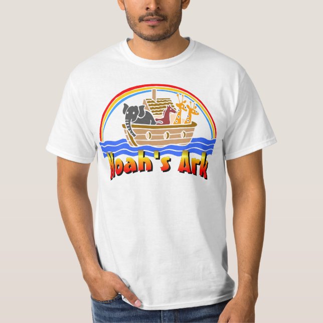 Noahs ark och regnbåge t-shirt (Framsida)