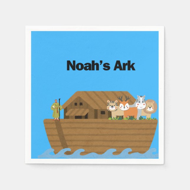 Noahs Ark Party Napkins Kids Pappersservett (Framsidan)