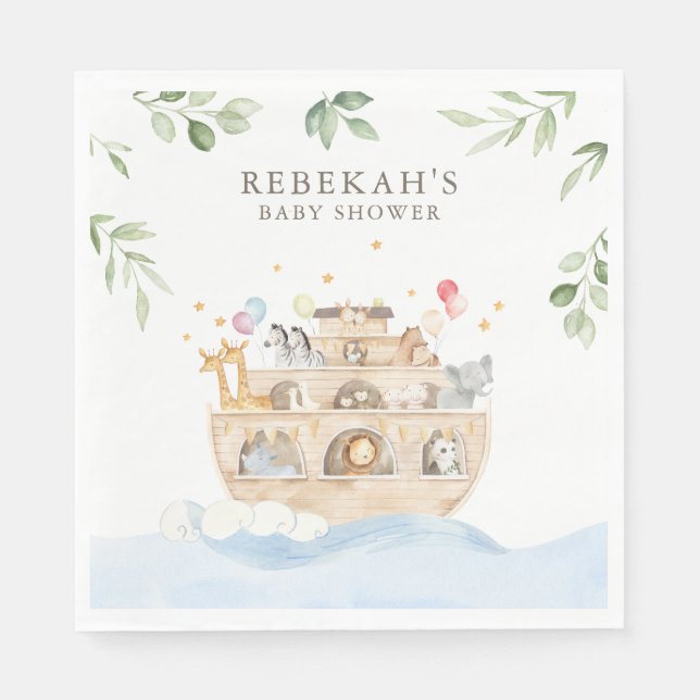 Noahs Ark Party Napkins Pappersservett (Framsidan)