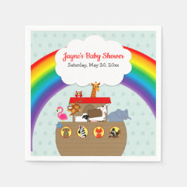 Noahs Ark Rainbow Baby Shower Pappersservett