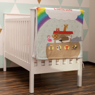 Noahs Ark Rainbow Personlig Fleecefilt