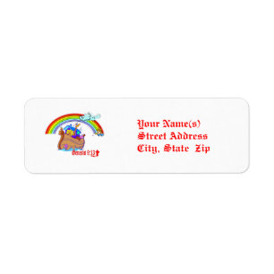 Noahs ark returadress etikett