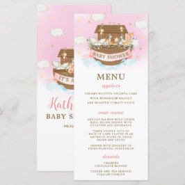 Noahs Ark Rosa Girl Twillingars Baby Shower Program