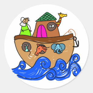 Noahs ark runt klistermärke