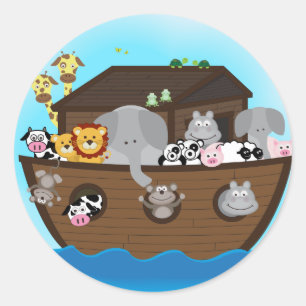 Noahs ark runt klistermärke