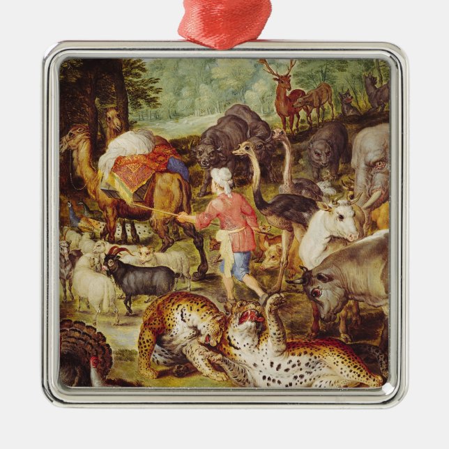 Noahs ark, specificerar av högersidan julgransprydnad metall (Framsidan)