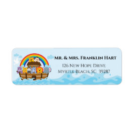 Noahs Ark-teme-Returadress Returadress Etikett