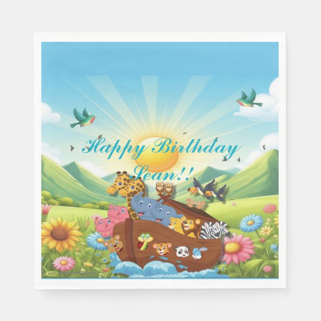Noahs Ark Theme Pappersservett (Framsidan)