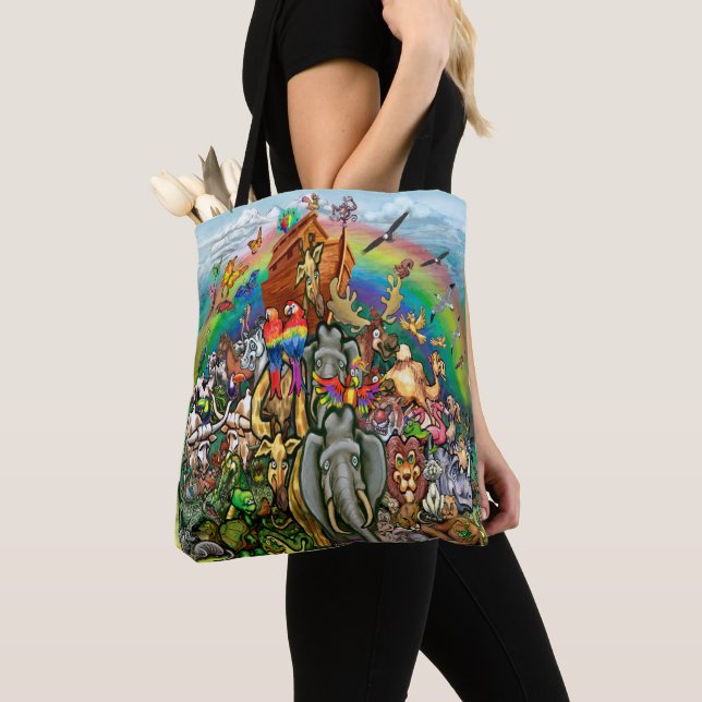 Noahs Ark Tote Bag Tygkasse (Närbild)