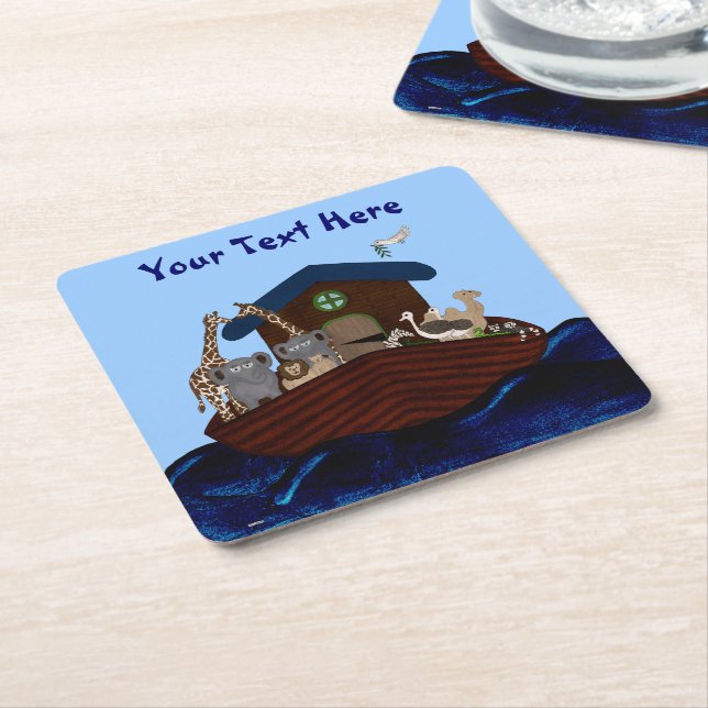 Noahs Ark Underlägg Papper Kvadrat (Vinklad)