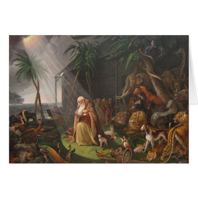 Noahs ark vid Charles Wilson Peale - Circa 1819 Hälsningskort (Framsidan Horizontal)