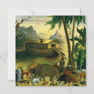 Noahs Ark vid Hidley, Vintage Baby Shower Inbjudningar