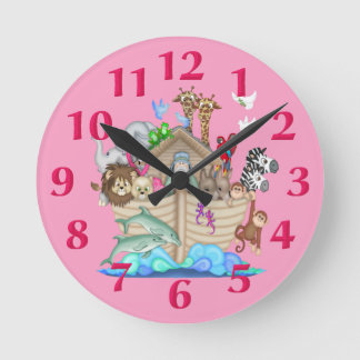 Noahs Ark Wall Clock Rund Klocka