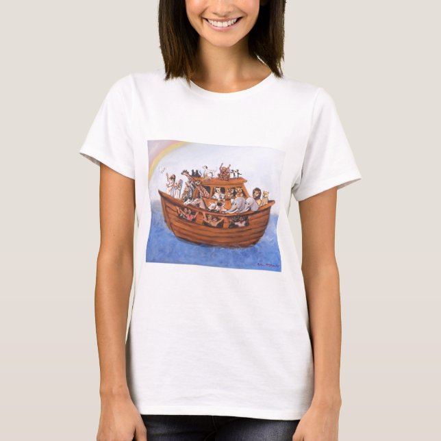 Noahs arkkvinna T-tröja T Shirt (Framsida)