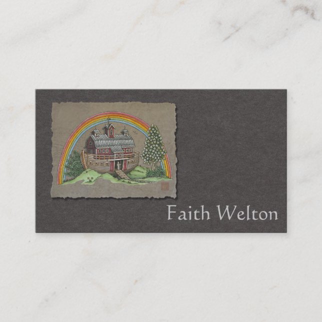 Noahs arkladugård visitkort (Framsida)