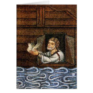 Noahs arkmosaik - Circa 1200 - konstnärokända Hälsningskort