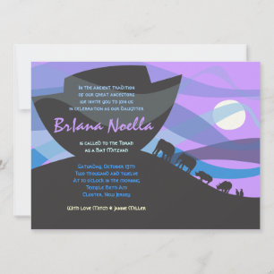 Noahs Arks Bar och Bat Mitzvah-inbjudan Inbjudan
