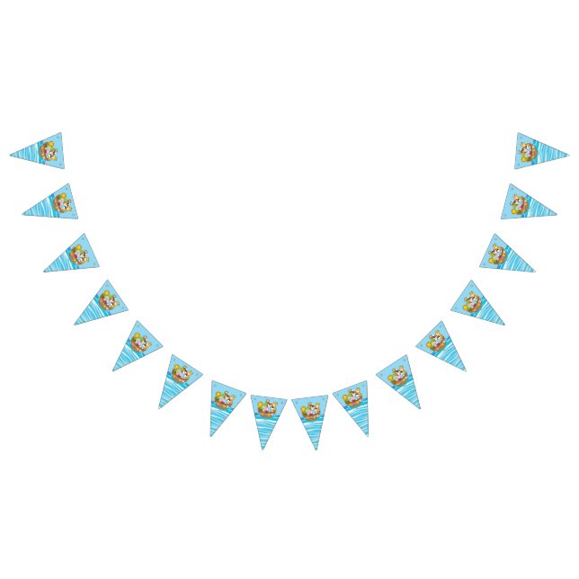 Noahs arktema med baby djur vimplar (Alla)