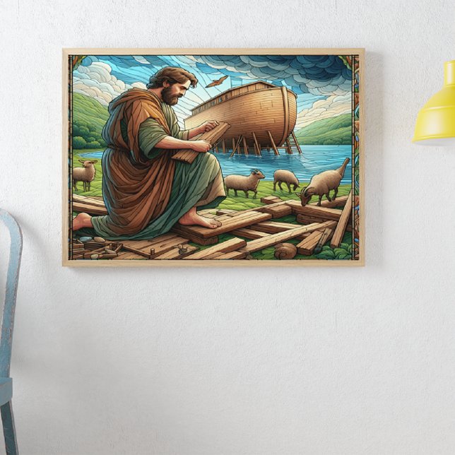 Noahs Byggnad Salovings fartyg i Ark Poster (Skapare uppladdad)